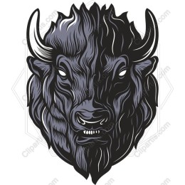 Fierce Bison Head