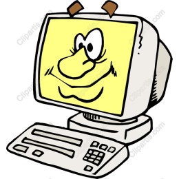 Cheerful Smiling Computer