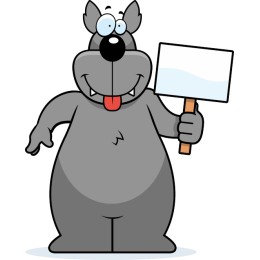 Charming Cartoon Wolf