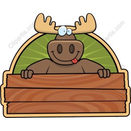 Cheerful Moose Character