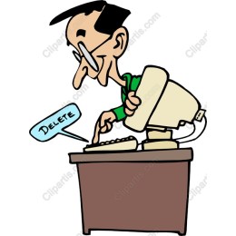 Cartoon Computer DELETE Key