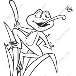 Playful Cartoon Frog