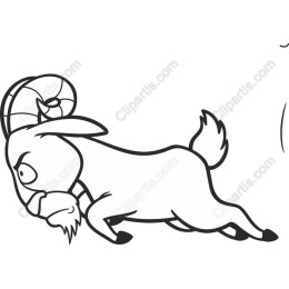 Dynamic Playful Goat