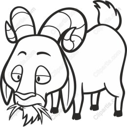 Cute Cartoon Goat