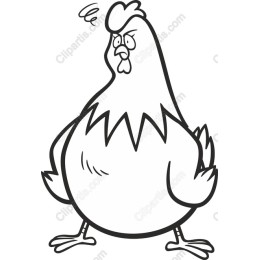 Whimsical Cartoon Chicken