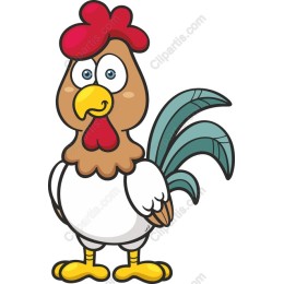 Charming Cartoon Rooster