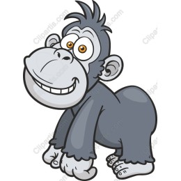 Playful Cartoon Gorilla