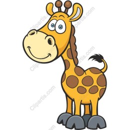 Cheerful Cartoon Giraffe