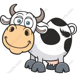 Charming Cartoon Cow