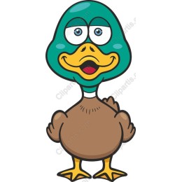 Playful Cartoon Duck