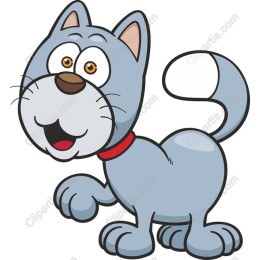 Playful Cartoon Cat