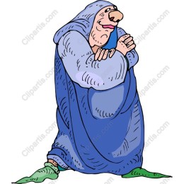 Whimsical Blue Robe Character