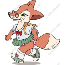 Playful Fox Schoolgirl