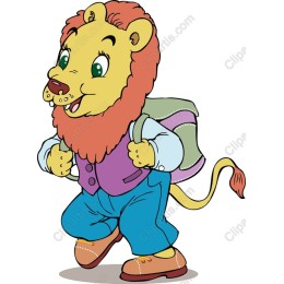 Cheerful Lion Character