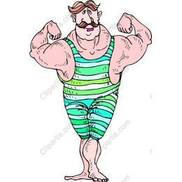 Vintage Muscular Swimmer