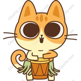 Charming Cat with Plant Pot