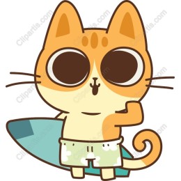 Surfing Cat