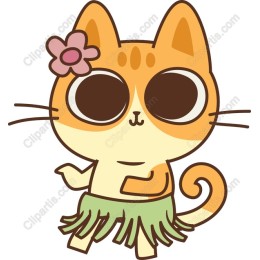 Playful Hula Cat