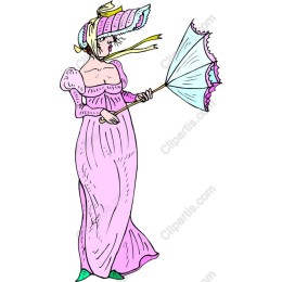 Vintage Lady with Parasol