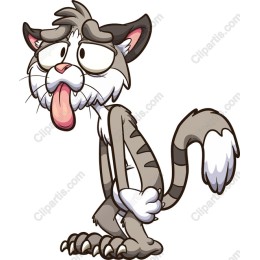 Playful Cartoon Cat