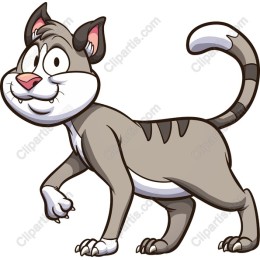 Charming Cartoon Cat