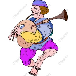Enchanting Medieval Bagpipe Musician