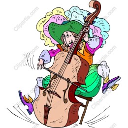 Lively Double Bass Musician