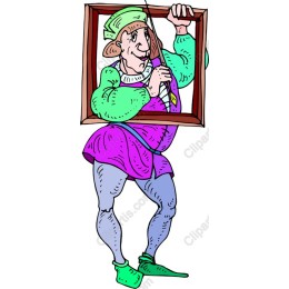 Whimsical Character with Picture Frame
