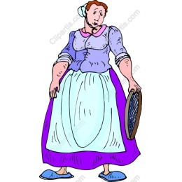 Vintage Woman with Sieve