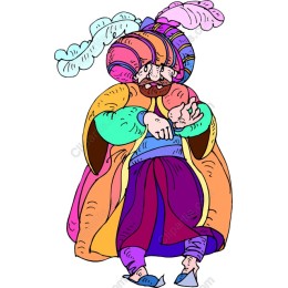 Vibrant Whimsical Character with Child