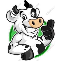 Cheerful Cartoon Cow