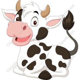 Cheerful Cartoon Cow