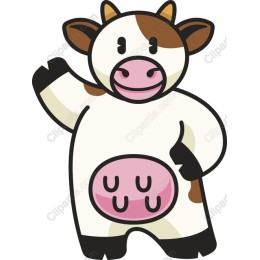 Cheerful Cartoon Cow