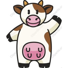 Playful Cartoon Cow