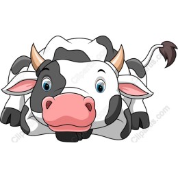 Charming Playful Cartoon Cow