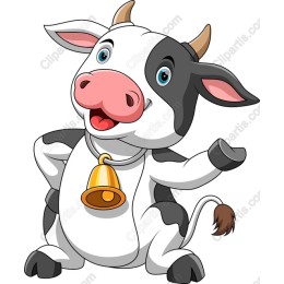 Cheerful Cartoon Cow