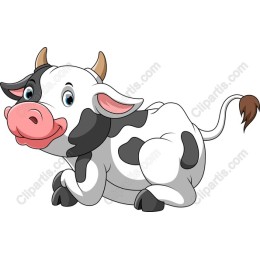 Cheerful Cartoon Cow
