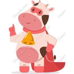 Superhero Cow Cartoon