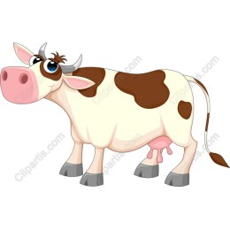 Playful Cartoon Cow