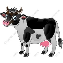 Charming Cartoon Cow