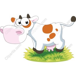 Playful Cartoon Cow