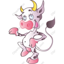 Delightful Cartoon Cow