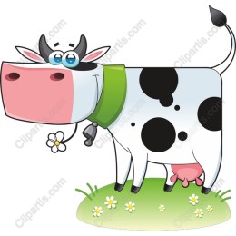 Happy Cartoon Cow
