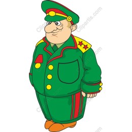 Cartoon Military Figure