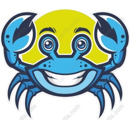 Playful Blue Crab Clipart