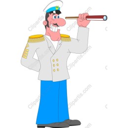 Cartoon Naval Officer