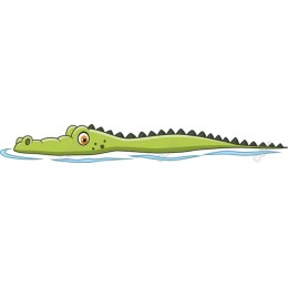 Whimsical Green Crocodile