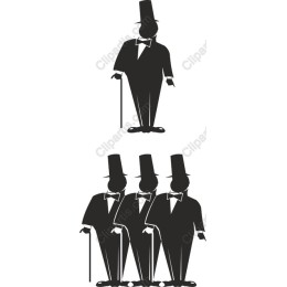 Elegant Top Hat Figures