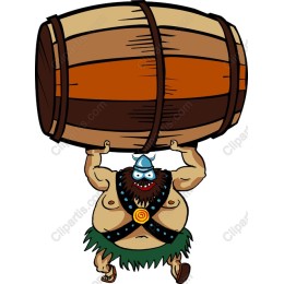 Playful Strongman Lifting Barrel