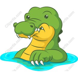 Playful Cartoon Crocodile